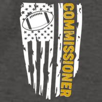 Fantasy Football Commissioner Distressed USA American Flag Vector Backpack