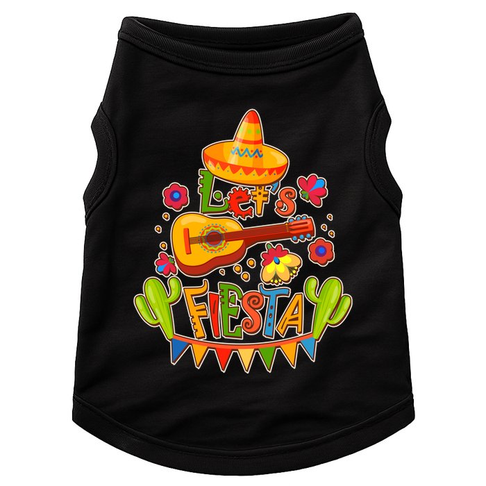 Funny Festive Cinco De Mayo Let's Fiesta Doggie Tank