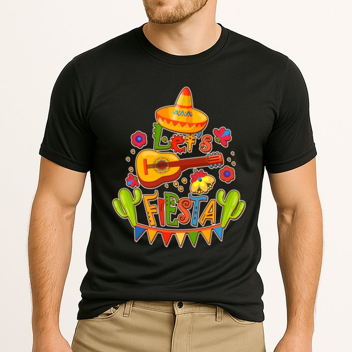 Funny Festive Cinco De Mayo Let's Fiesta Cooling Performance Crew T-Shirt