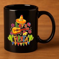 Funny Festive Cinco De Mayo Let's Fiesta 11oz C Handle Ceramic Mug