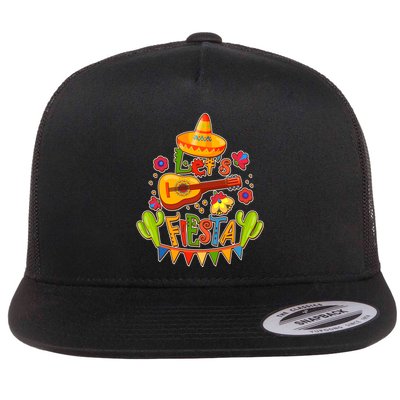 Funny Festive Cinco De Mayo Let's Fiesta Flatbill Hat