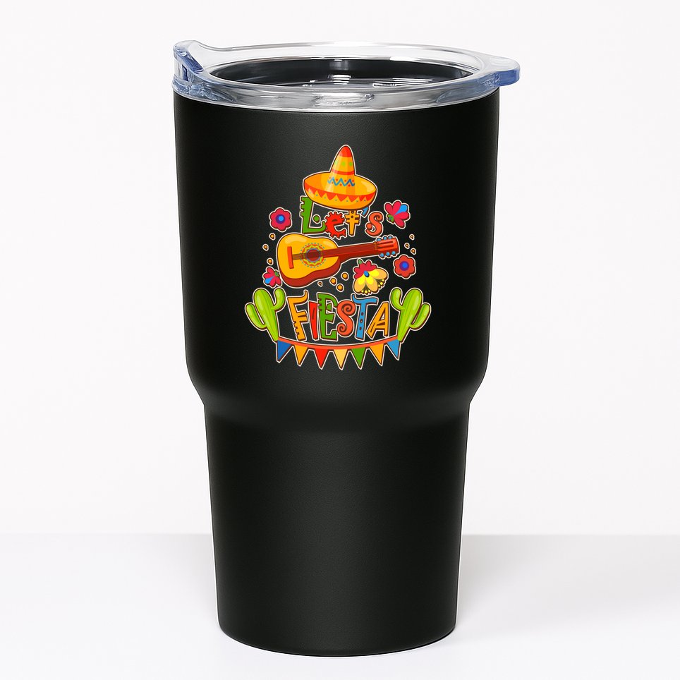 Funny Festive Cinco De Mayo Let's Fiesta Tumbler
