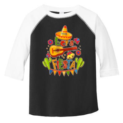 Funny Festive Cinco De Mayo Let's Fiesta Toddler Fine Jersey T-Shirt