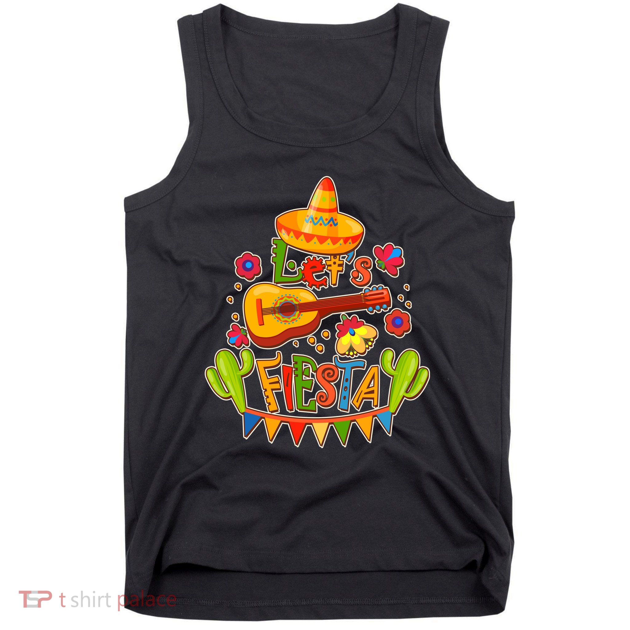 Funny Festive Cinco De Mayo Let's Fiesta Tank Top