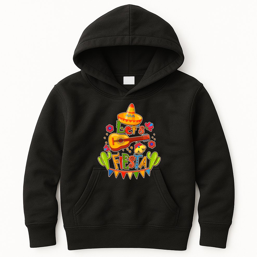 Funny Festive Cinco De Mayo Let's Fiesta Kids Hoodie