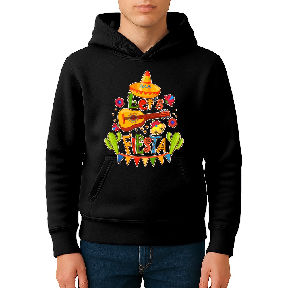 Funny Festive Cinco De Mayo Let's Fiesta Kids Hoodie