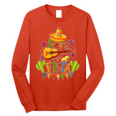 Funny Festive Cinco De Mayo Let's Fiesta Long Sleeve Shirt