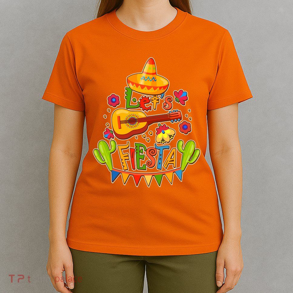 Funny Festive Cinco De Mayo Let's Fiesta T-Shirt