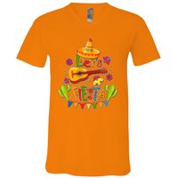 Funny Festive Cinco De Mayo Let's Fiesta V-Neck T-Shirt