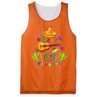 Funny Festive Cinco De Mayo Let's Fiesta Mesh Reversible Basketball Jersey Tank