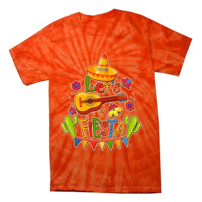 Funny Festive Cinco De Mayo Let's Fiesta Tie-Dye T-Shirt
