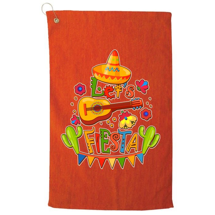 Funny Festive Cinco De Mayo Let's Fiesta Golf Towel