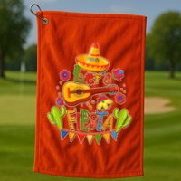 Funny Festive Cinco De Mayo Let's Fiesta Golf Towel