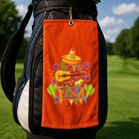 Funny Festive Cinco De Mayo Let's Fiesta Golf Towel