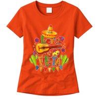 Funny Festive Cinco De Mayo Let's Fiesta Womens T-Shirt