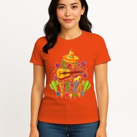 Funny Festive Cinco De Mayo Let's Fiesta Womens T-Shirt