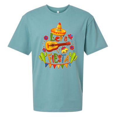 Funny Festive Cinco De Mayo Let's Fiesta Sueded Cloud Jersey T-Shirt