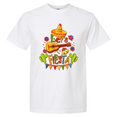 Funny Festive Cinco De Mayo Let's Fiesta Garment-Dyed Heavyweight T-Shirt