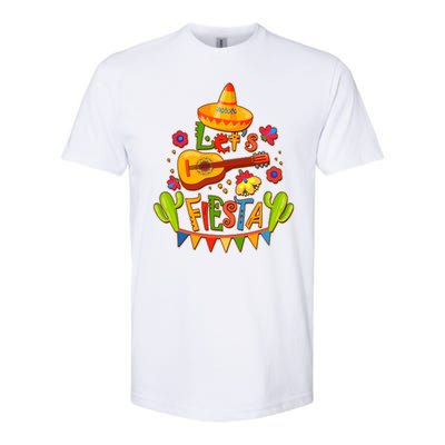 Funny Festive Cinco De Mayo Let's Fiesta Softstyle® CVC T-Shirt