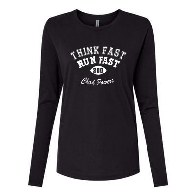 Football Funny C.h.a.d Powers Think Fast Run Fast Womens Cotton Relaxed Long Sleeve T-Shirt