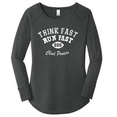 Football Funny C.h.a.d Powers Think Fast Run Fast Women's Perfect Tri Tunic Long Sleeve Shirt