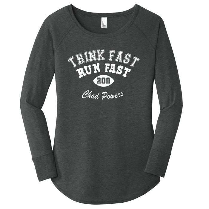 Football Funny C.h.a.d Powers Think Fast Run Fast Women's Perfect Tri Tunic Long Sleeve Shirt