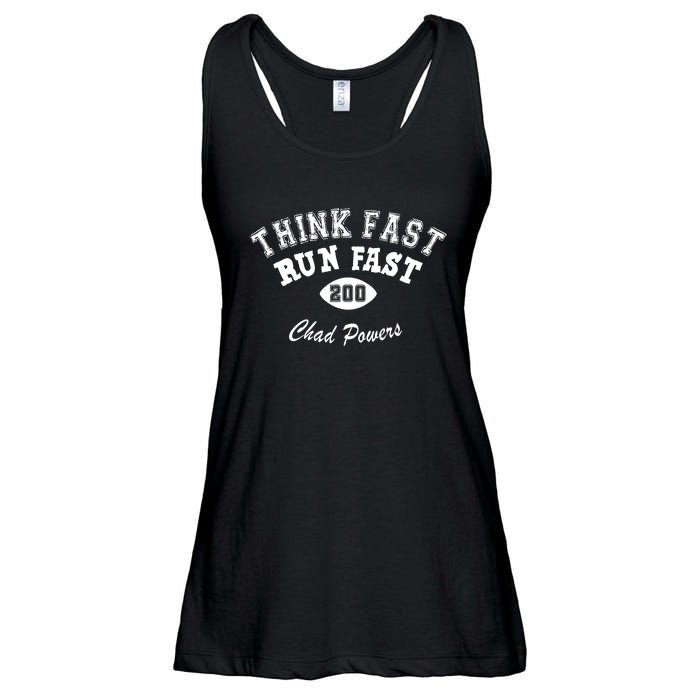 Football Funny C.h.a.d Powers Think Fast Run Fast Ladies Essential Flowy Tank