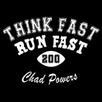 Football Funny C.h.a.d Powers Think Fast Run Fast Flat Bill Trucker Hat