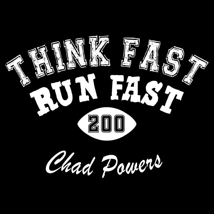 Football Funny C.h.a.d Powers Think Fast Run Fast Flat Bill Trucker Hat