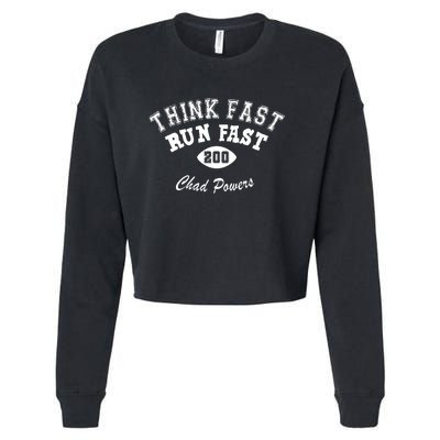 Football Funny C.h.a.d Powers Think Fast Run Fast Cropped Pullover Crew