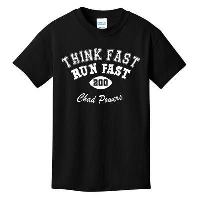 Football Funny C.h.a.d Powers Think Fast Run Fast Kids T-Shirt