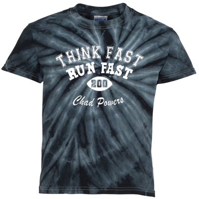 Football Funny C.h.a.d Powers Think Fast Run Fast Kids Tie-Dye T-Shirt