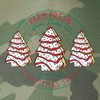 Farm Fresh Christmas Tree Frosting Frosted Cake Debbie Legacy Tie Dye Trucker Hat