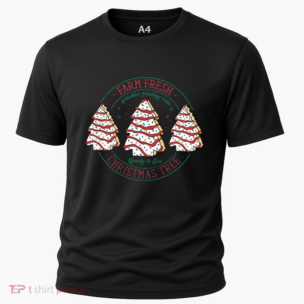 Farm Fresh Christmas Tree Frosting Frosted Cake Debbie Performance Shirt