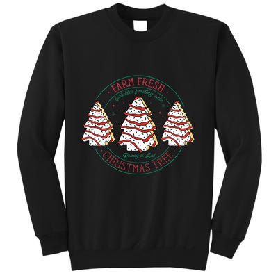 Farm Fresh Christmas Tree Frosting Frosted Cake Debbie Sweatshirt