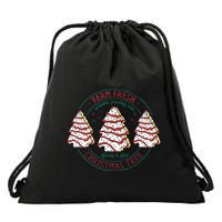 Farm Fresh Christmas Tree Frosting Frosted Cake Debbie Drawstring Bag
