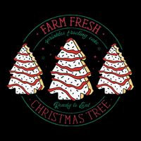 Farm Fresh Christmas Tree Frosting Frosted Cake Debbie Drawstring Bag