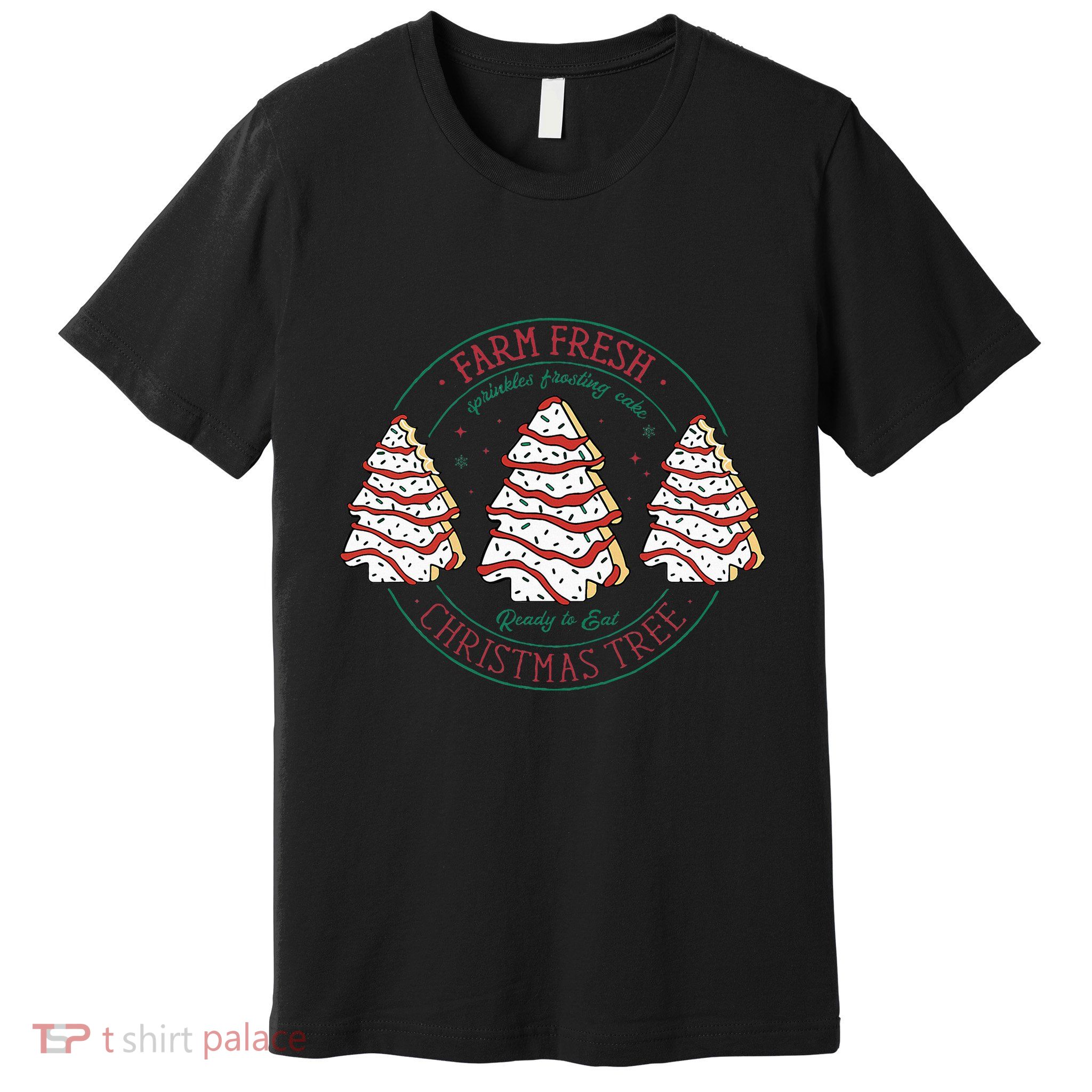 Farm Fresh Christmas Tree Frosting Frosted Cake Debbie Premium T-Shirt