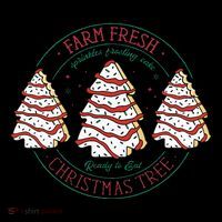 Farm Fresh Christmas Tree Frosting Frosted Cake Debbie Premium T-Shirt