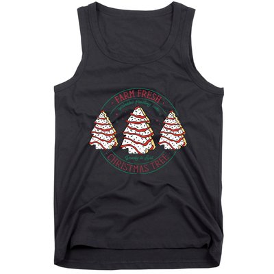 Farm Fresh Christmas Tree Frosting Frosted Cake Debbie Tank Top