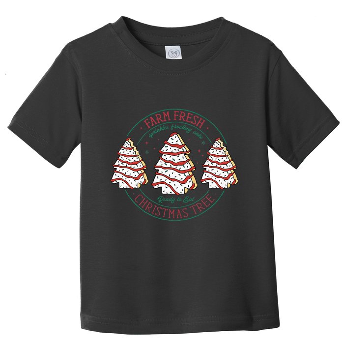 Farm Fresh Christmas Tree Frosting Frosted Cake Debbie Toddler T-Shirt