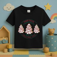 Farm Fresh Christmas Tree Frosting Frosted Cake Debbie Toddler T-Shirt