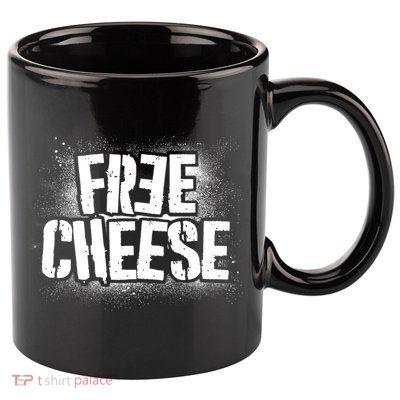 Funny Free Cheese 11oz C Handle Ceramic Mug