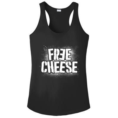 Funny Free Cheese Ladies PosiCharge Competitor Racerback Tank