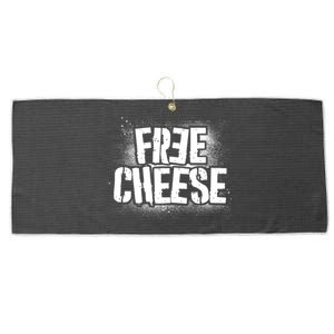 Funny Free Cheese Large Microfiber Waffle Golf Towel