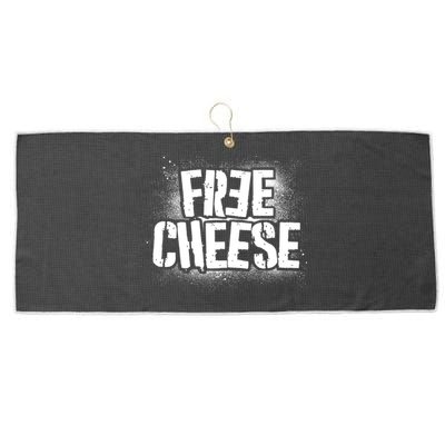 Funny Free Cheese Large Microfiber Waffle Golf Towel