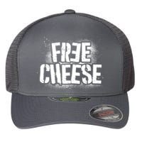 Funny Free Cheese Flexfit Unipanel Trucker Cap