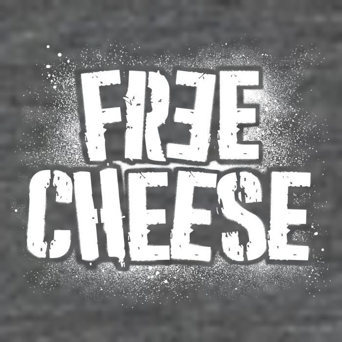 Funny Free Cheese Flexfit Unipanel Trucker Cap