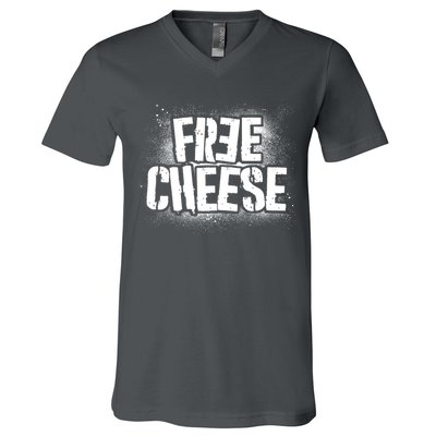 Funny Free Cheese V-Neck T-Shirt