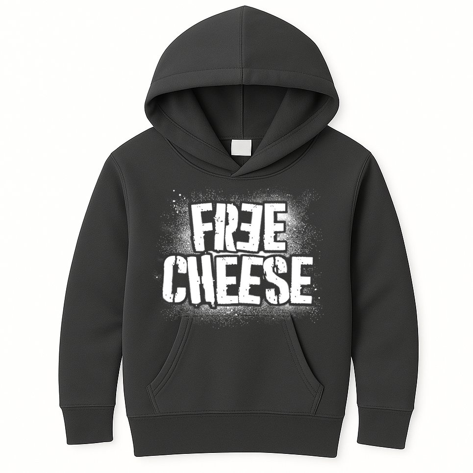 Funny Free Cheese Kids Hoodie